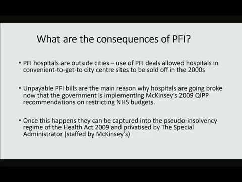 Medact Forum 2014: Workshop - PFI Crippling the NHS