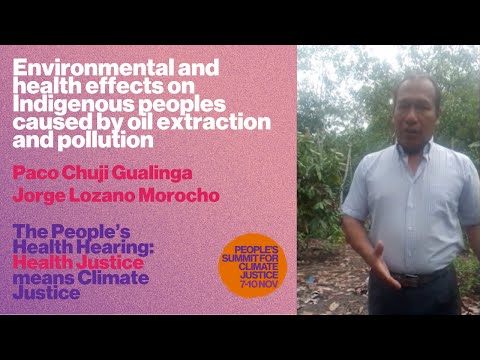 Environmental and health effects on Indigenous peoples caused by oil extraction and pollution