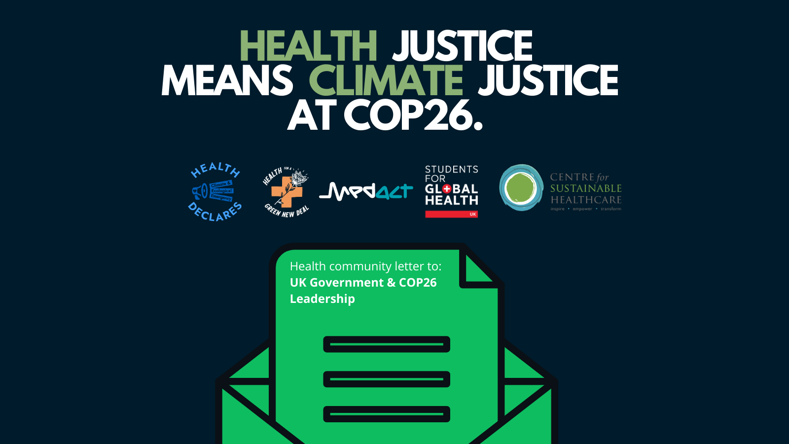 Health justice means climate justice at COP26