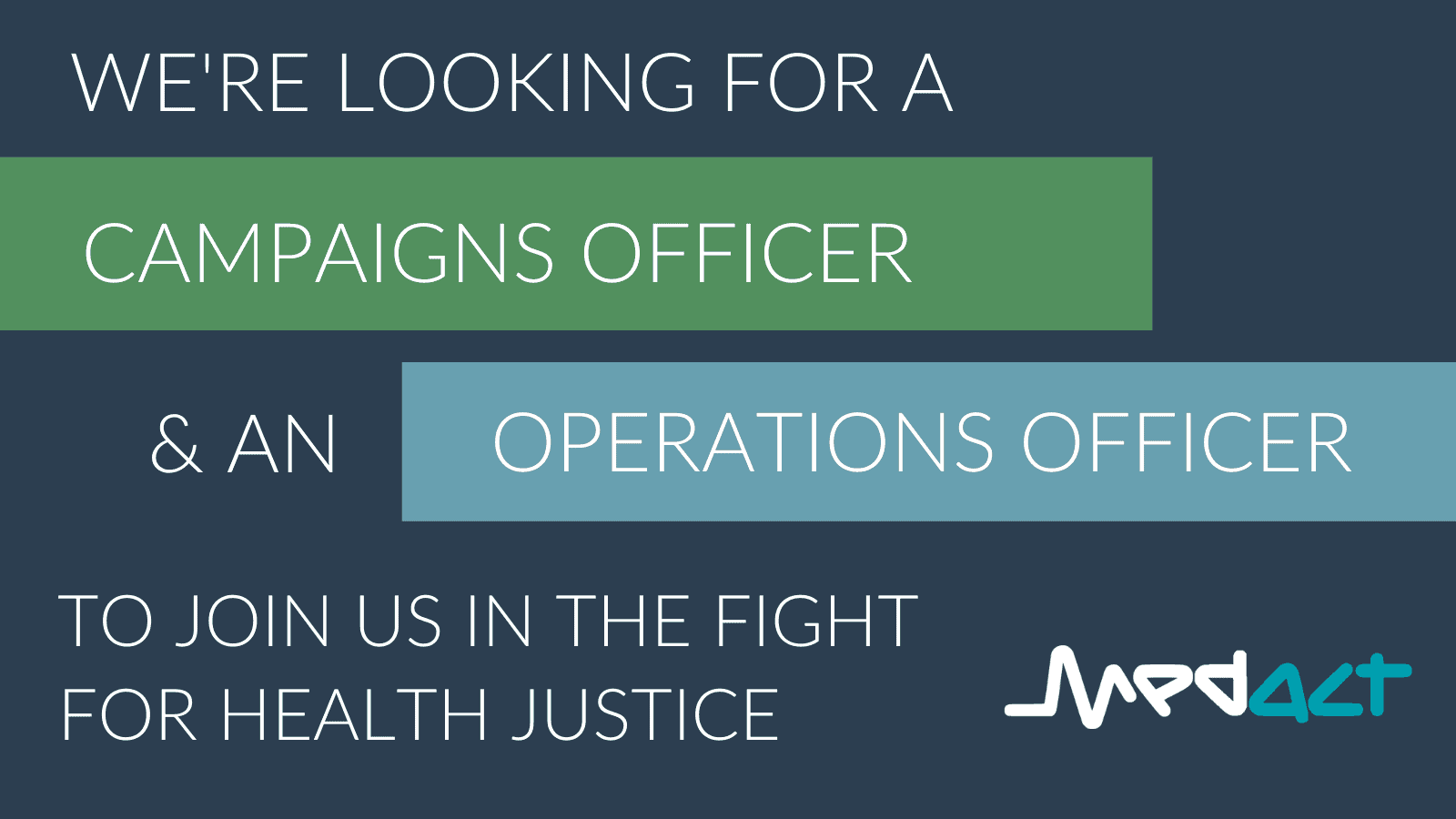 We are recruiting! Campaigns and Operations roles