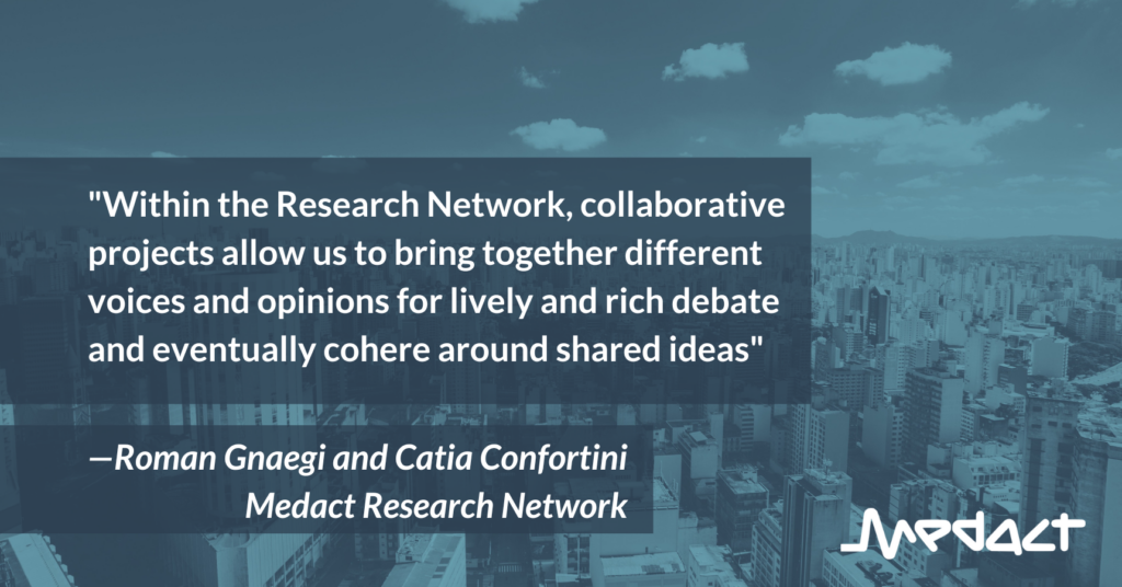 "Within the Research Network, collaborative projects allow us to bring together different voices and opinions for lively and rich debate and eventually cohere around shared ideas" – —Roman Gnaegi and Catia Confortini, Medact Research Network