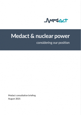 Medact nuclear power briefing cover