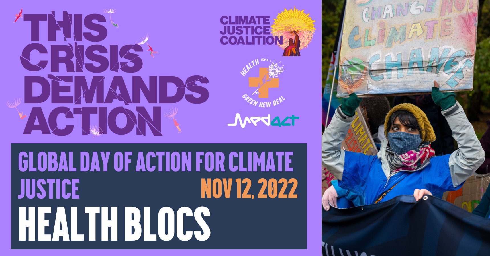 Health blocs @ Global Day of Action for Climate Justice 2022