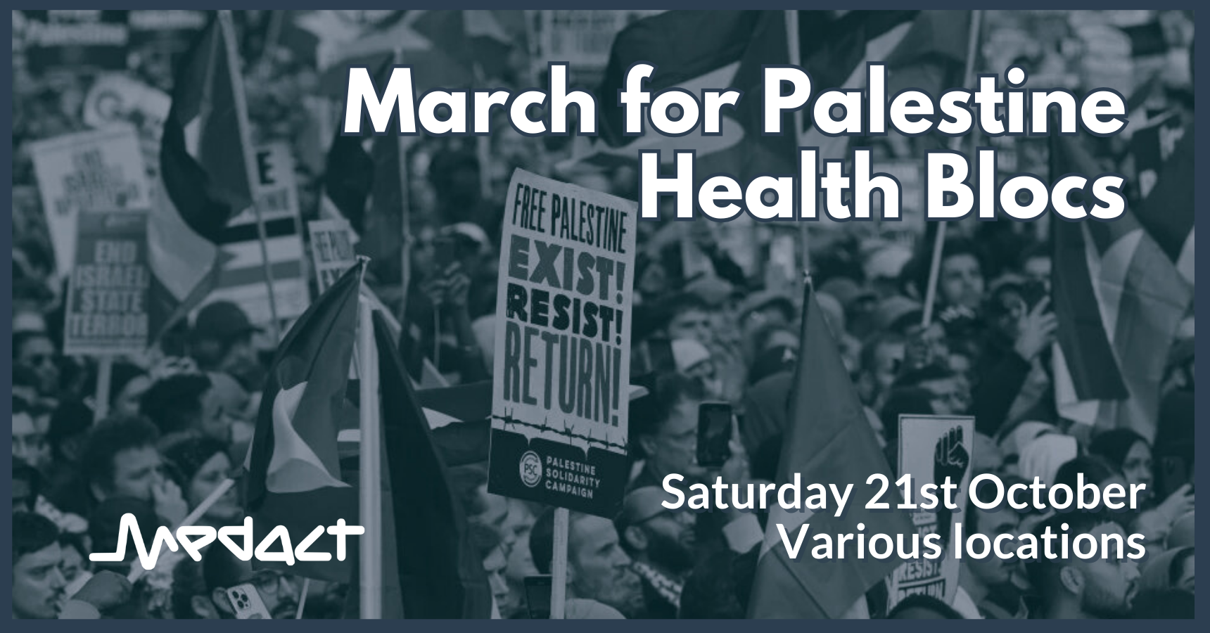 Stop the war on Gaza! Health Blocs at national demonstrations for Palestine