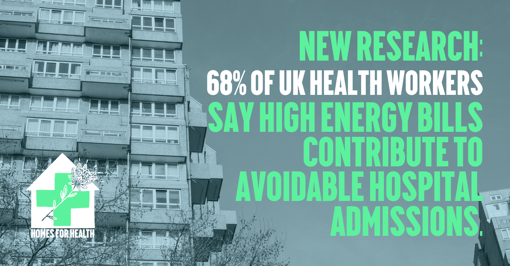 'New research: 68% of health workers say energy bills contribute to avoidable hospital admissions'