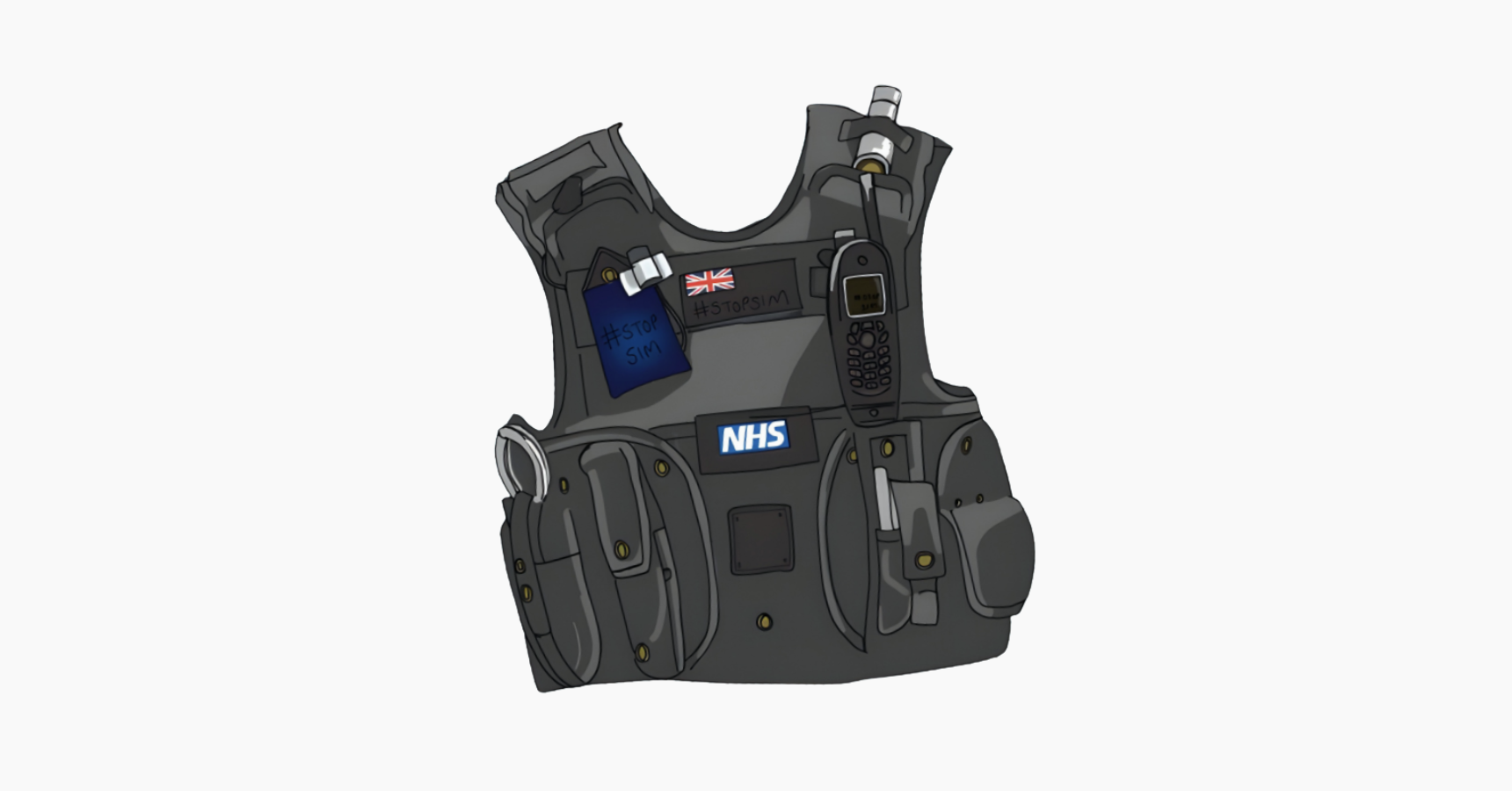 Stop SIM NHS vest
