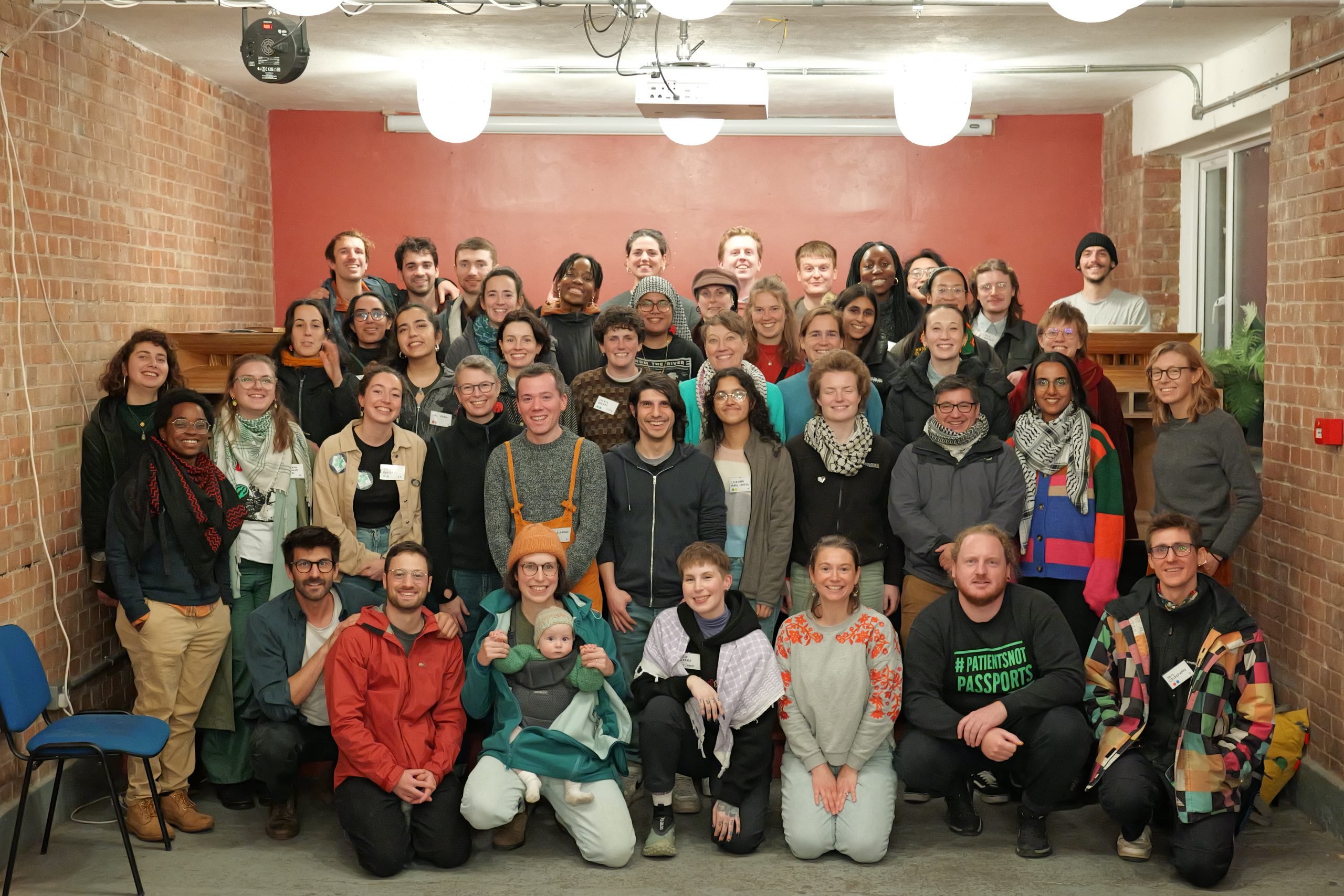 Photo of Medact members at 2024 gathering at Pelican House