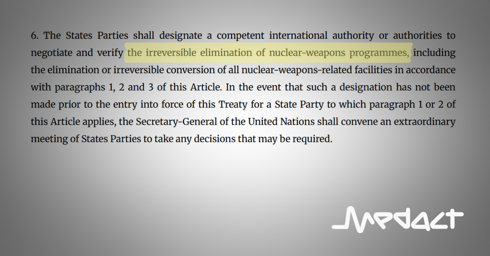 Excerpt from Article 4 of the Treaty on the Prohibition of Nuclear Weapons, 7 July 2017